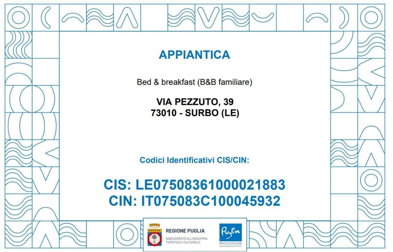 B&B Appia Antica Surbo Zewnętrze zdjęcie